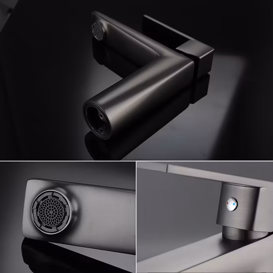 Tiema Sanitary Ware grifo de agua de cascada de un solo orificio baño cocina mezclador de latón grifo de lavabo muestra personalizada