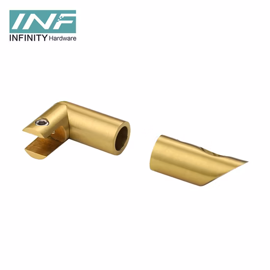 Venta directa de fábrica, accesorios de vidrio de latón de acero inoxidable 304, montaje de puerta de vidrio, conector de cabeza de tubo para cuarto de ducha, accesorios de baño